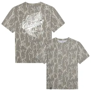 White Catchin More Than A Buzz Letter Washed Out Tee Mossy Oak Original Bottomland, Mossy Oak Original Bottomland Michelob UltraWhite Catchin More Than A Buzz Hunting Short Sleeve Shirt