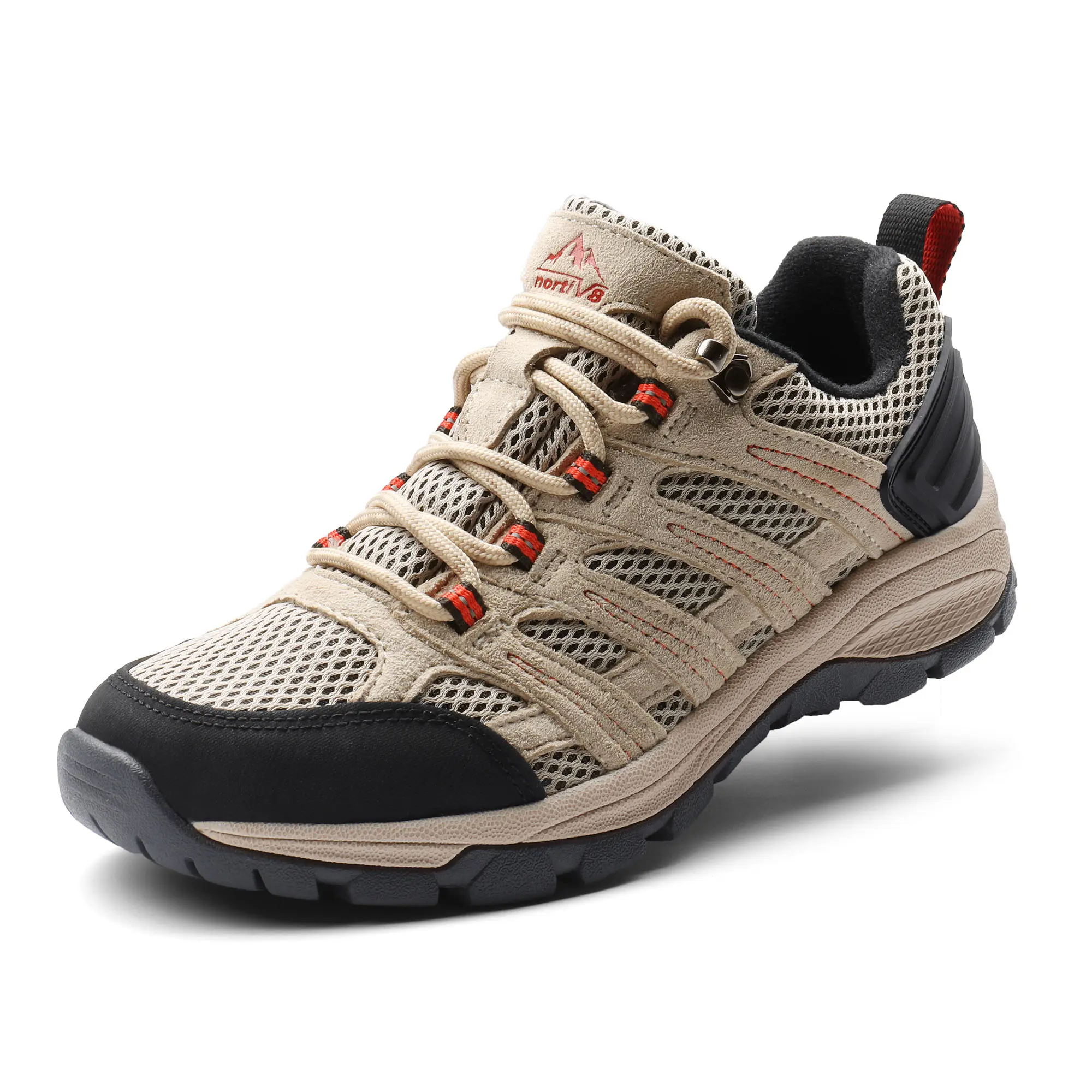 NORTIV 8 Wander Women's Durable Hiking Footwear - 10.7oz, Breathable, Lightweight Hiking Sneakers for Outdoor Travel, Camping & Walking, Flexible Women's Outdoor Shoes, Rubber, Eva Foam, Multi-Traction, Leather-Mesh, Hiking Style Shoes