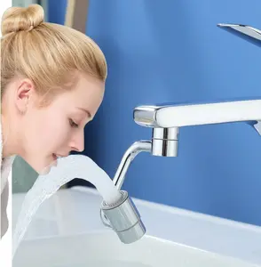 Sink Faucet 1440° Rotatable Faucet Extension, U Shaped Faucet Extender, 2 Spray Modes, Suitable for Kitchen, Bathroom