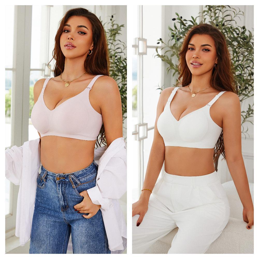 FINETOO 1PC Cloud-like Marshmallow Touch 24-hour Burden-free Companion Support Non-slip Cup Seamless Bra S-3XL womenswear SpringStatements