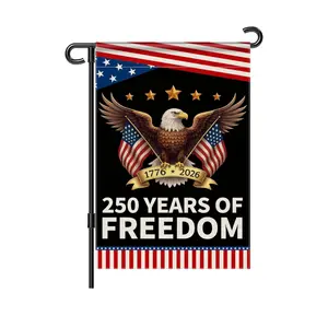 USA 250 Years Of Freedom Garden Flag, 1776-2026 Patriotic Eagle Yard Decor, American Anniversary Outdoor Lawn Flag, 4th Of July Independence Day Gift, Without The Flag Hanger/Holder