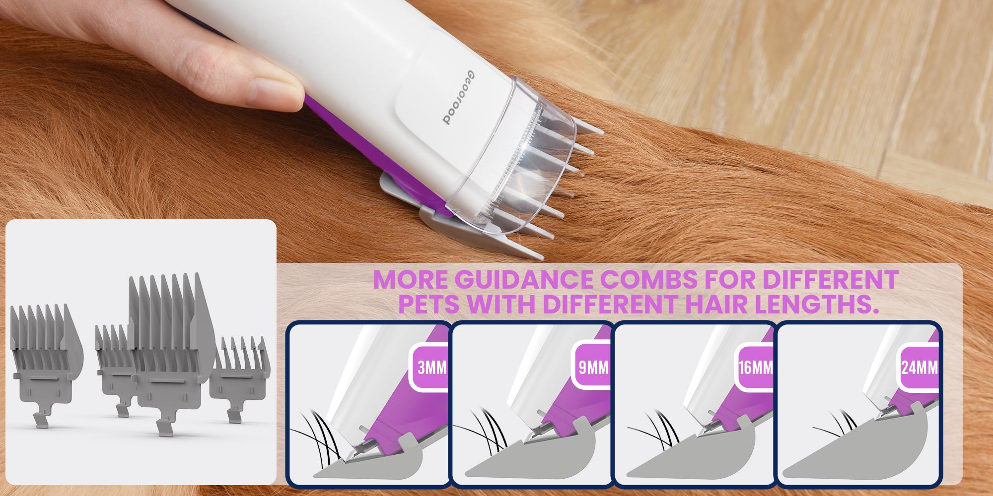 【Geoorood】 Geoorood Dog Grooming All-in-One Kit with Vacuum Brush 2.5L Large Pog, Stainless Steel Blades Lightweight Design 13KPa Suction Force Portable Cleaning Set#DealsforYouDays #SummerWins