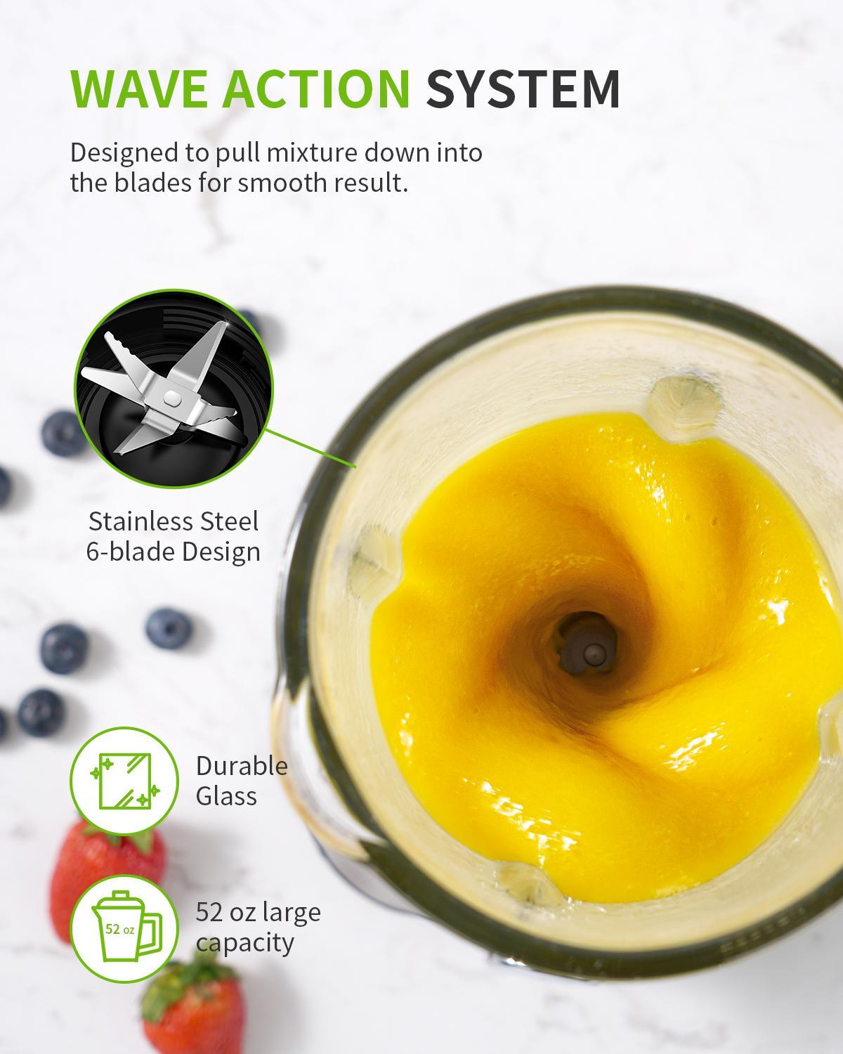 SHARDOR 1200W Blender for Shakes and Smoothies, Countertop Blender and Personal Blender Combo, for Frozen Fruit Drinks, Smoothies, Sauces, 52oz Sliver Mixer Machine Appliance Kitchen Juice Household Power Home Multifunction Juicer SHARDOR 1200W Blender for Shakes and Smoothies, Countertop Blender and Personal Blender Combo, for Frozen Fruit Drinks, Smoothies, Sauces, 52oz Sliver Mixer Machine Appliance Kitchen Juice Household Power Home Multifunction Juicer