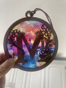 Monogram Letter M Suncatcher for Sunny Window