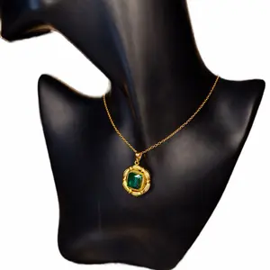 Emerald Halo Pendant