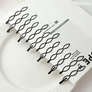 12 Pcs Mini Bobby Pins, Vintage Hair Pins in Black, Invisible Bangs Clips for Women and Girls Decorative Wedding Dainty Accessories Headwear