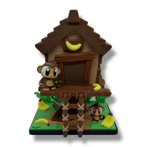 Monkey Treehouse Set – Adorable Desk Decor Collectible