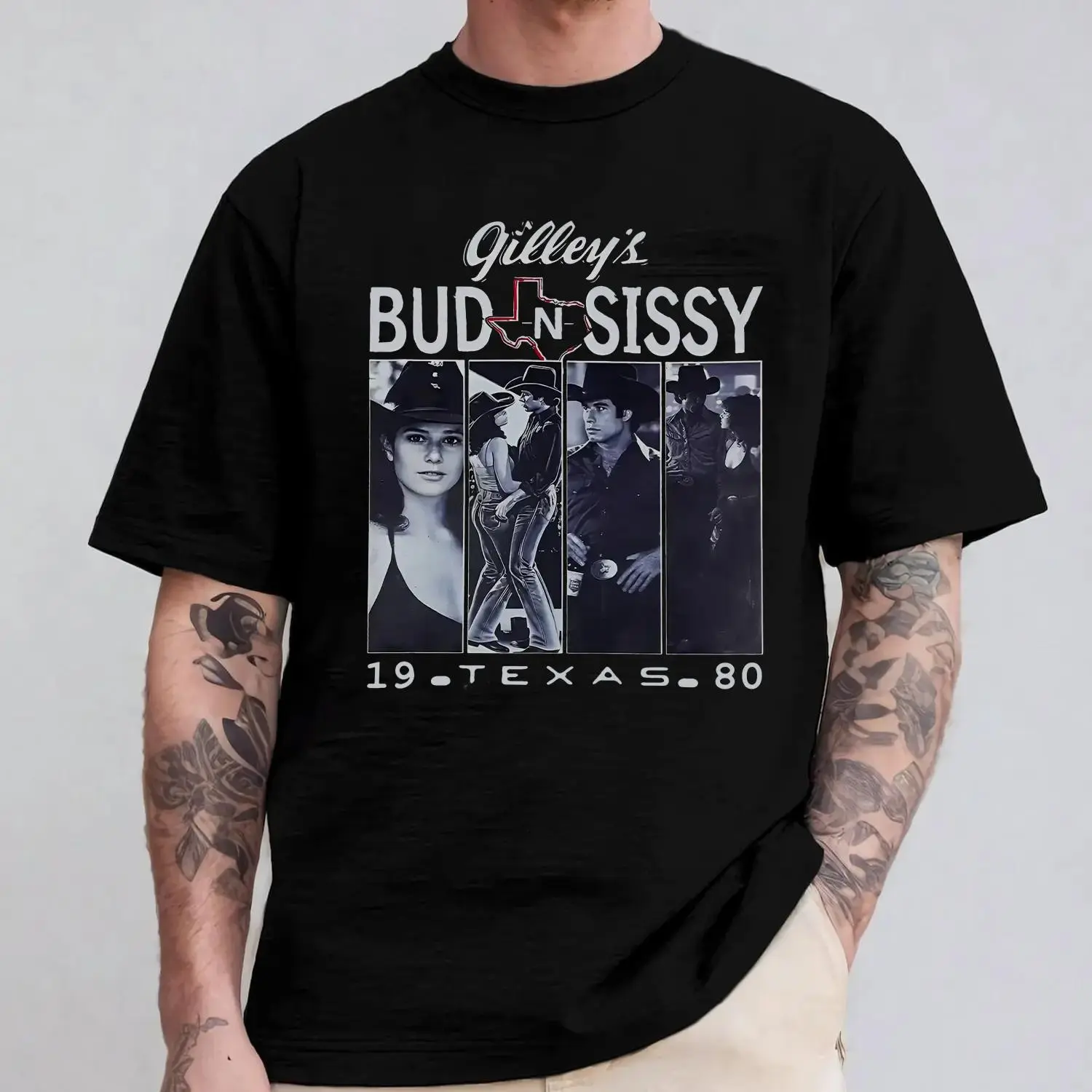 Vintage Urban Cowboy T-Shirt with Gilleys Bud and Sissy 1980 Texas Graphic Tee Retro Country Western Movie Fan Gift,back to school,back to school shopping