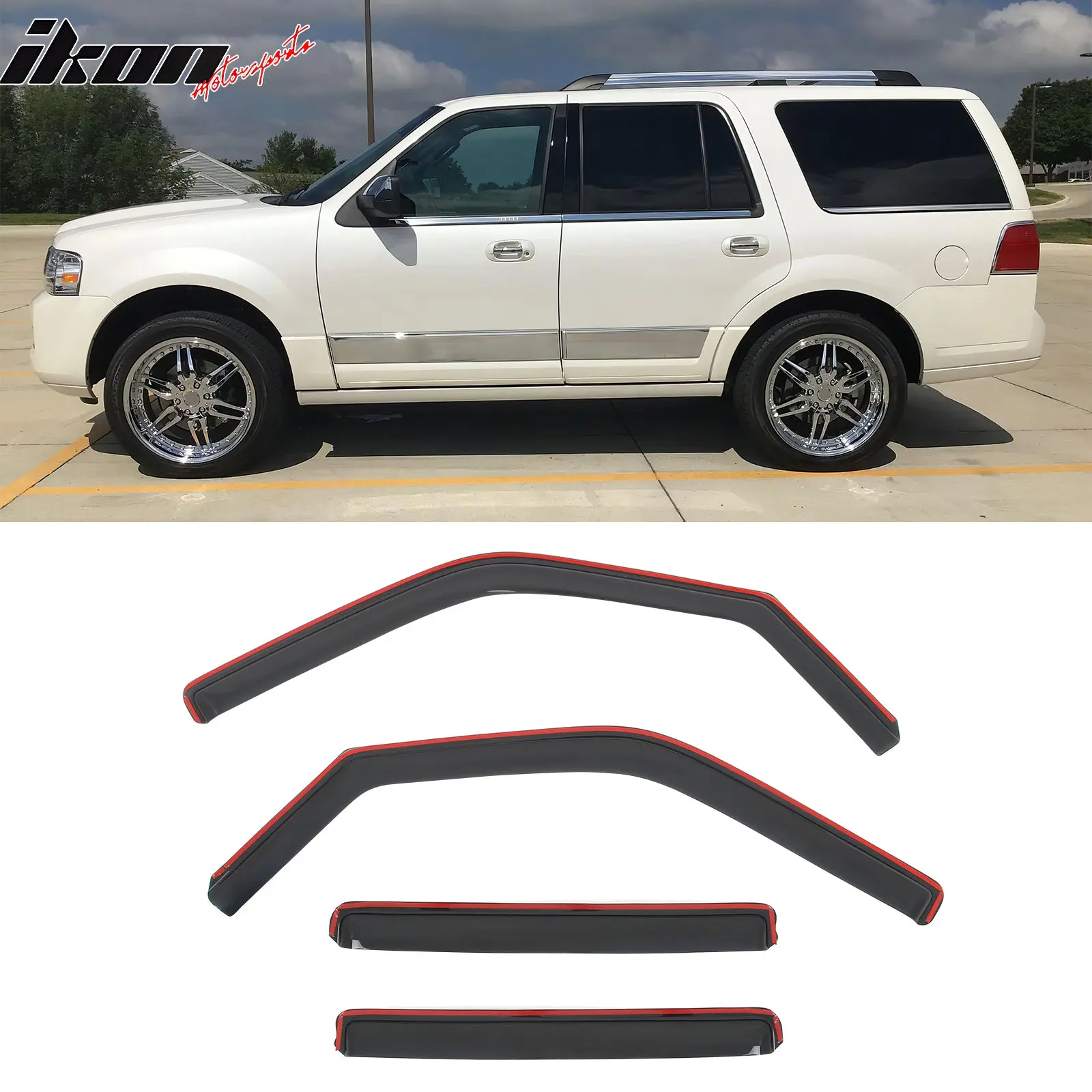 In Channel Window Visors for Ford Expedition 1997-2017 & Navigator 1998-2017 4PCS