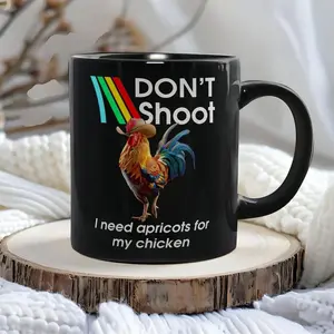 [Sale off up to 50%] Dont shoot I need apricots for my chicken Scrappy Arc Raiders Mug, Funny Retro Arcade Raiders Coffee Mug, Video Game Emote Gamer Gift, 11oz & 15oz ceramic mug