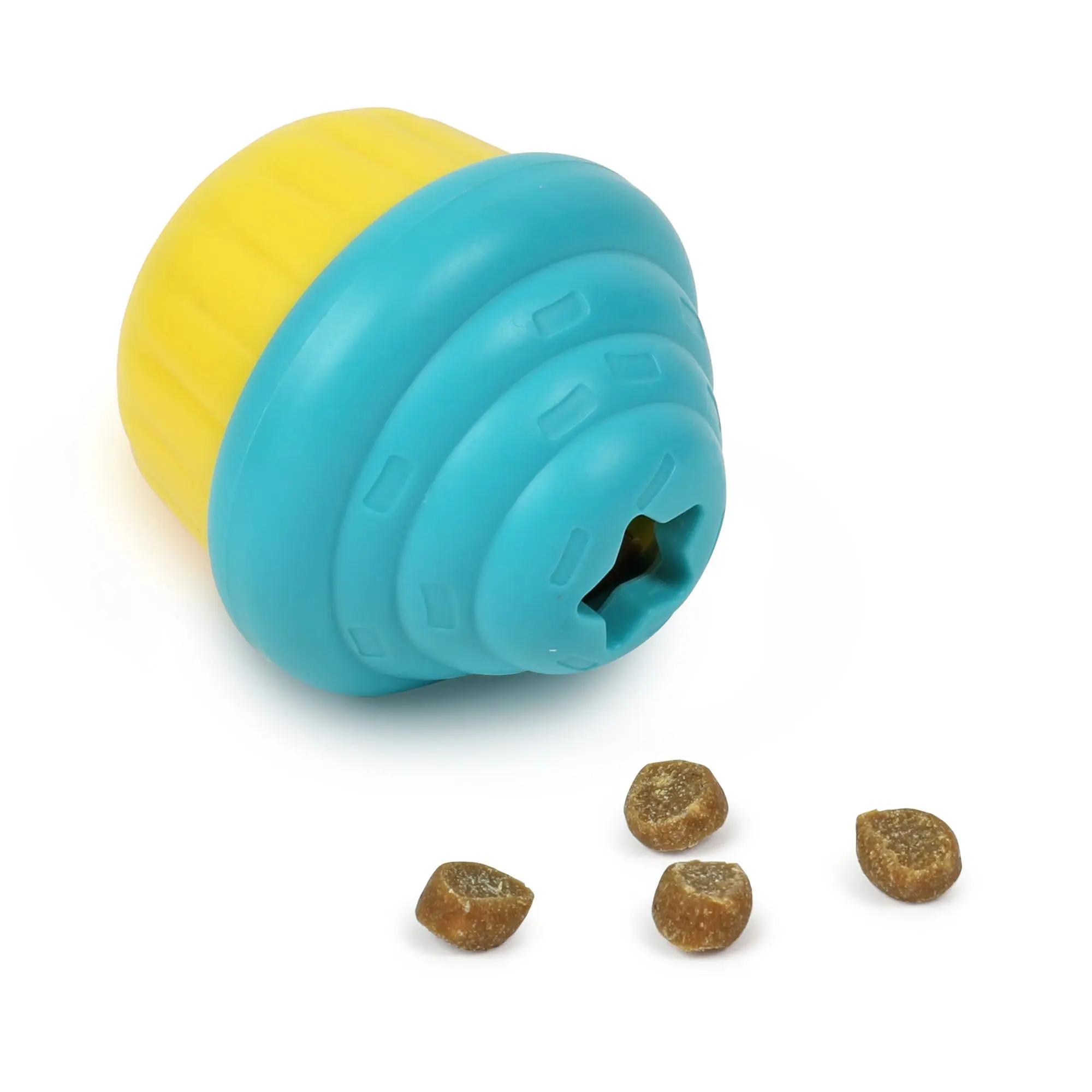 Brightkins Cupcake Dog Feeder Interactive Puzzle Slow Feeder Toy for Boredom Busting Mental Stimulation in Small Sizes Easy to Clean BPA Free