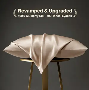 Softora 6A Grade 22 Momme 100% Mulberry Silk & Lyocell Dual-Sided Pillowcase: Luxury Anti-Aging, Frictionless Hair Care, Breathable Cooling & Hydrating Skin Care