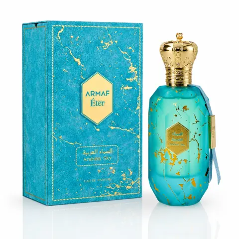 ARMAF Eter Arabian Sky EDP Fragrance - 3.4 fl oz/100ml Unisex Adult Elegant Arabian Alcohol-Containing Perfume with Aromatic Luxurious Scent, Fresh Floral Citrus Lavender, Musk Notes