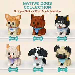 Educational Toys Building Blocks Puzzles for Kids, Safe STEM Learning Toy Set, 151-235PCS Cute Cat & Dog Animal Figures, Ideal Birthday Gift & Party Favor for Boys & Girls Ages 6+