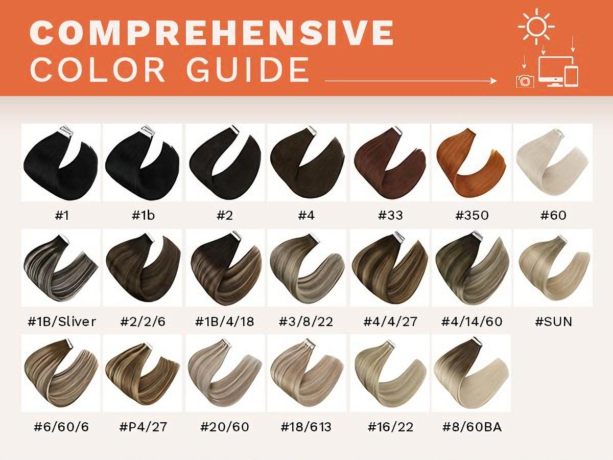 【12inch-28inch】Sunny Tape in Hair Extensions | 50G/20PCS Real Human Hair Natural Straight Invisible Silky  For Women Effortless Beauty in Daily Life #TiktokShopSpringGlowUp