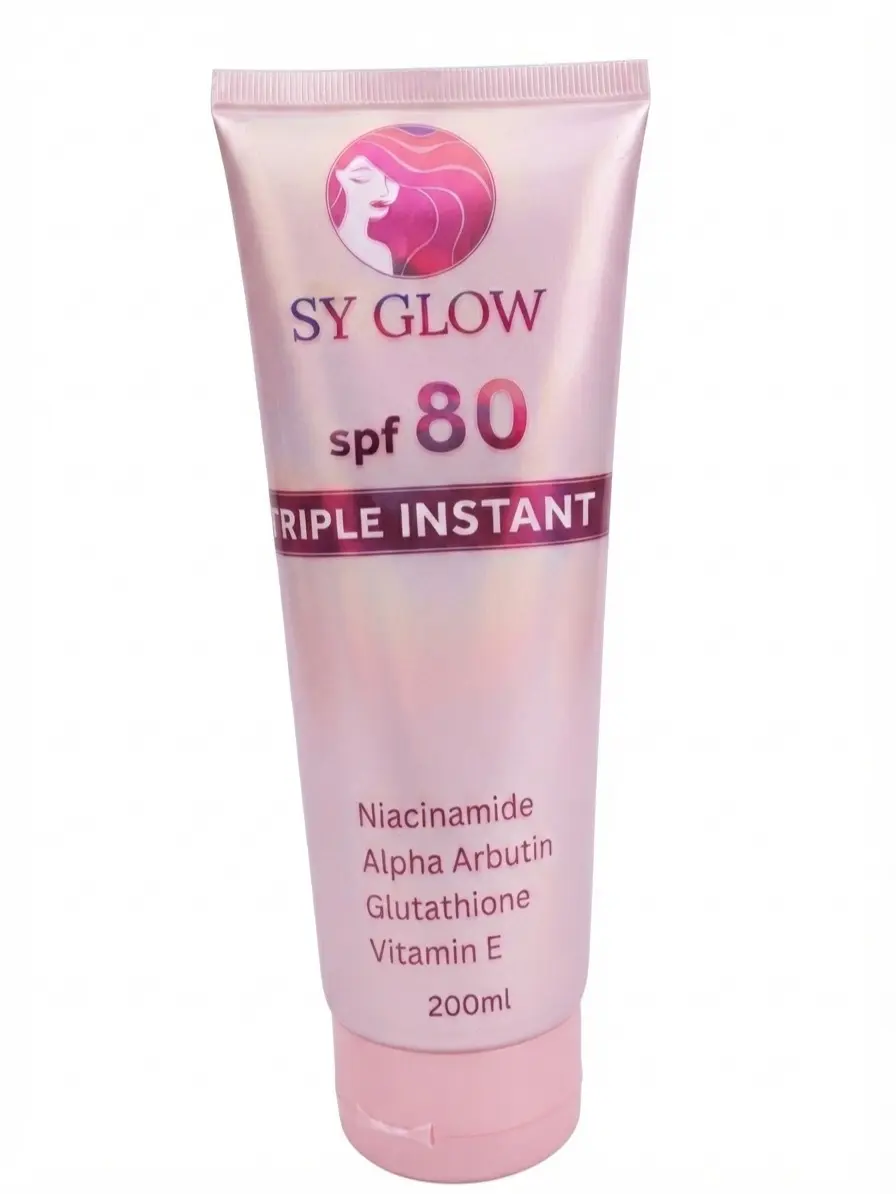 SY GLOW Triple Instant Lotion - 200ml Body Care Moisturizer for Face/Body with Sun Protection & Brightening Benefits