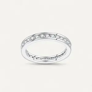 Moissanite Diamond Infinity Band Ring