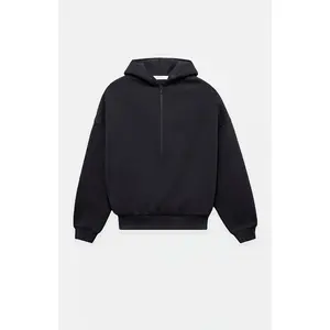 Fear of God ESSENTIALS Men's Black Property Lounge Half Zip Hoodie