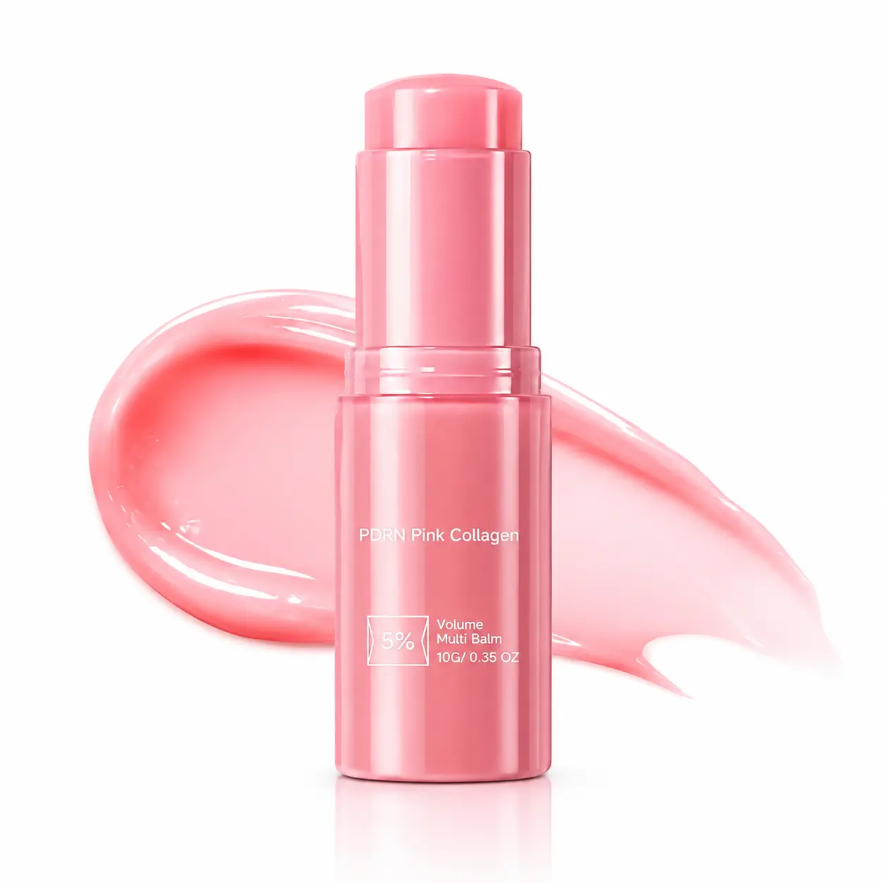 PDRN Pink Collagen Volume Multi Balm Stick - Hydrating Skincare Balm for Lips & Under Eyes, Restores Moisture for Dewy, Radiant, Youthful-Looking Skin