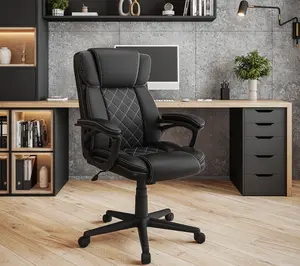 Techni Mobili Ergonomic Office Chair High Back Faux Leather