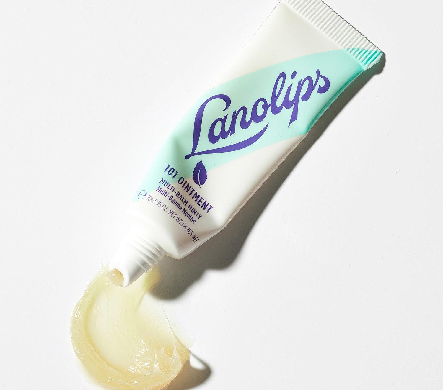 101 Ointment Multi-Balm Minty 100% Natural Lanolin Lip & Skin Balm with Vitamin E, Peppermint, Multi-Purpose Hydration (10g)