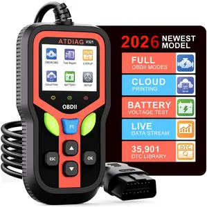 2026 Upgraded Powerful OBD2 Scanner Diagnostic Tool, Engine Code Reader, Full OBD2 Functions, Engine Light Reset, Battery Voltage Test & Live Data, Plug & Play for All 1996+ Vehicles DIY Car Owners & Mechanics, Automotive Voltage Tester, Voltage Monitor