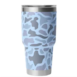YETI Rambler 30 oz Tumbler - Limited Edition Blue Camo - Vacuum Insulated Stainless Steel Travel Mug with MagSlider Lid