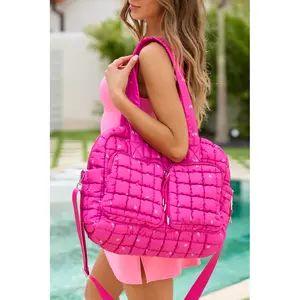 Haylie Fuchsia Petal Pop Quilted Weekender Bag DOORBUSTER