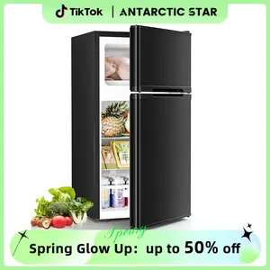 Antarctic Star Compact Refrigerator 2.45 cu.ft, Mini Fridge with Freezer for Bedroom Office, Adjustable Mechanical Thermostat, 32.48 Inch Tall Dorm Refrigerator for Home, Upper Freezer & Lower Refrigerator
