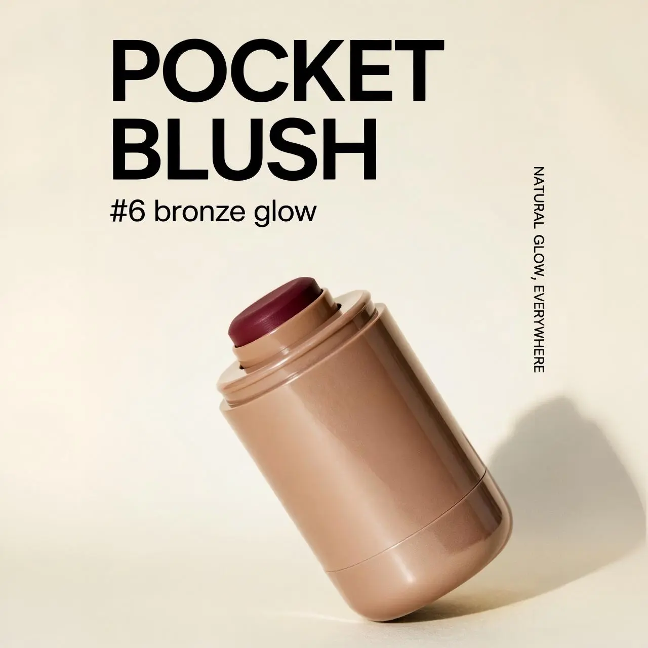 Cream Blush Stick - Hydrating Multi-Use Cosmetic, Swipe-On Cheek Tint for Adults, Easy-to-Use for Cheeks/Lips/Eyes, Versatile Makeup Needs with Smooth Natural Dewy Finish, Beauty Cosmetics, Natural Glow, Tinted Blush, Beauty Products
