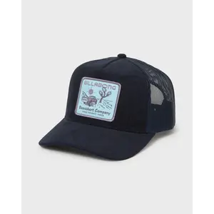 BILLABONG Peaked Trucker Hat, 5 Panel High Profile Mesh Back Embroidery Adjustable Snap, Outdoor Casual Fashion Cap