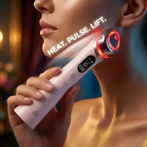 Skin Tightening Device for Face & Neck - Red Light Therapy Wand to Boost Collagen - Electric Facial Sculpting Tool for Fine Lines & Firmness