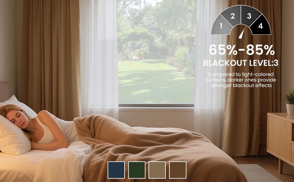 Shilucheng Velvet Blackout Curtains 2 Panels 52"W x 84"L, Thermal Insulated Room Darkening Drapes, Noise Reducing Energy Saving for Living Room Bedroom, Rod Pocket & Back Tab