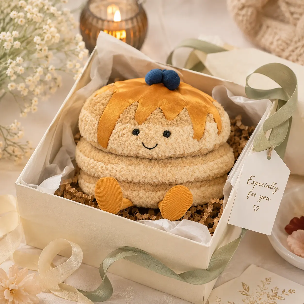 Amuseables Fran Pancakes, Soft Plush Toy, Amuseables Fran Pancakes Toy, Cute Amuseables Fran Pancakes Plush Toy