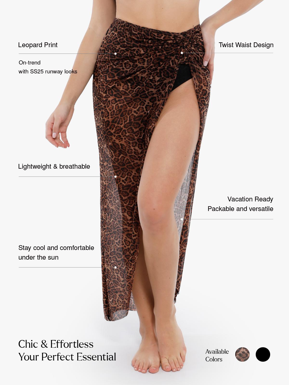 Popilush Leopard Swimwear Set High Waisted Bikini Shapewear Swimsuit Push Up Adjustable Cover Up Popilush Leopard Swimwear Set High Waisted Bikini Shapewear Swimsuit Push Up Adjustable Cover Up