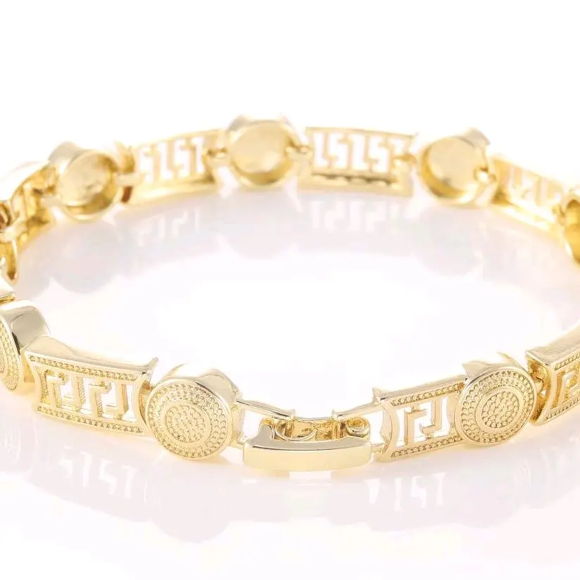 brazalete unisex gold plated elegante