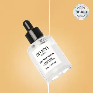 [Aruen Official] Tofu Collagen Boosting Serum - 68% Fermented Soy Milk + Niacinamide + Hyaluronic Acid - Korean Skin Barrier, Hydrating Face Serum for Firming & Radiance, Lightweight Daily Moisturizer (1.01 fl.oz | 30ml) Bean Essence