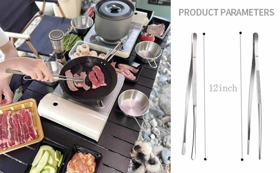 [New Deal] 2 Pcs 12-Inch Fine Tweezer Tongs,Extra-Long Stainless Steel Tweezers Tongs