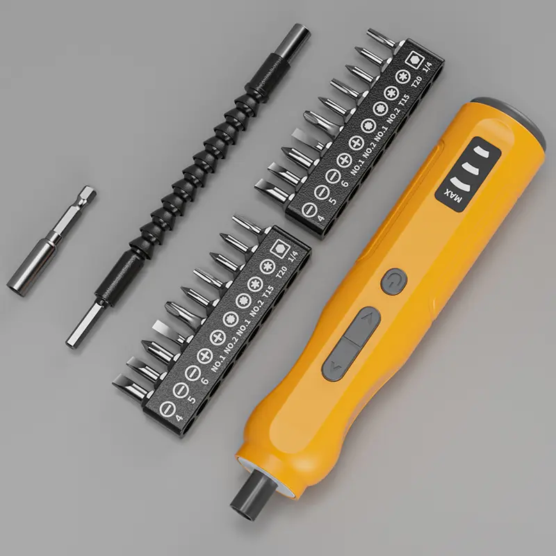 Multi-Head Magnetic Precision Ratchet Screwdriver Tool Set - Cordless Rechargeable, Speed Control, Includes Cross, Straight, Metric, Plum Blossom, Hexagonal Heads for Home Repairs, Easy to Use, Magnetic Precision Screwdriver