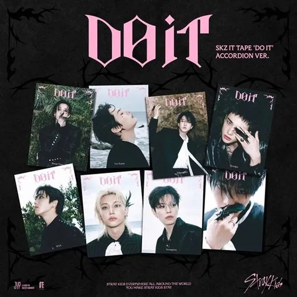 STRAY KIDS – STRAY KIDS IT TAPE 'DO IT' (ACCORDION VER.)  (CD - MUSIC ALBUM) +Photobook +CD-R+Lyric Poster+Photocard+ID Photo+ Graphic Sticker Set