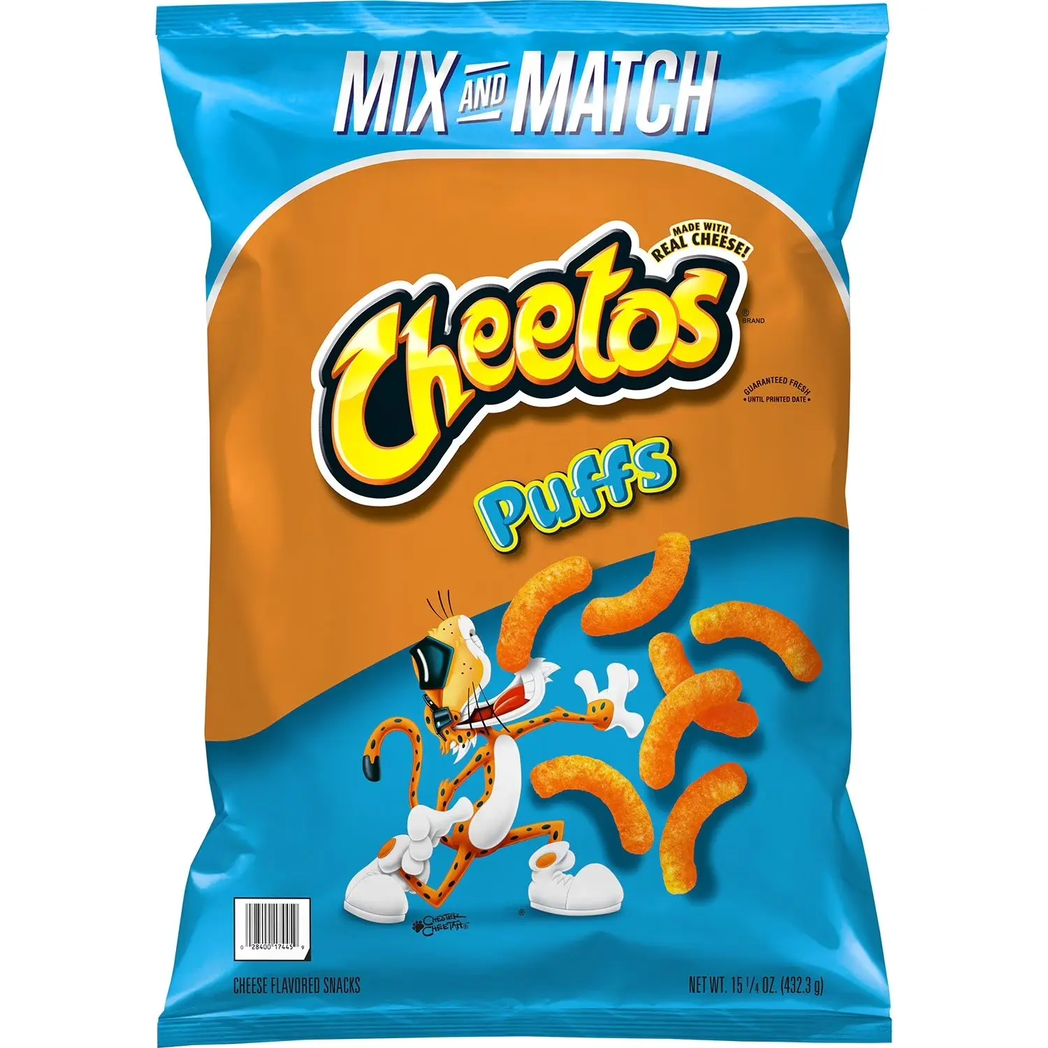 Cheetos Jumbo Puffs Crispy Cheesy Snacks by Chester Cheetah, 15.25 oz Original Large Bag, Crunchy Flavorful Bites for Friends, Party Treat, Bites Snack, Crunchy Flavorful Snack