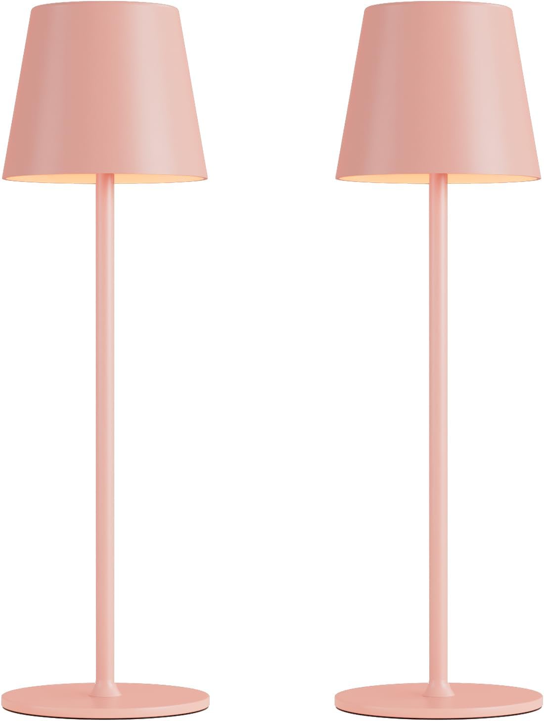 Cordless Table Lamp Portable USB Rechargeable Desk Lamp Adjustable Height Tricolor Temps Stepless Dimming Touch Control Night Light for Bedroom Cafe Outdoor