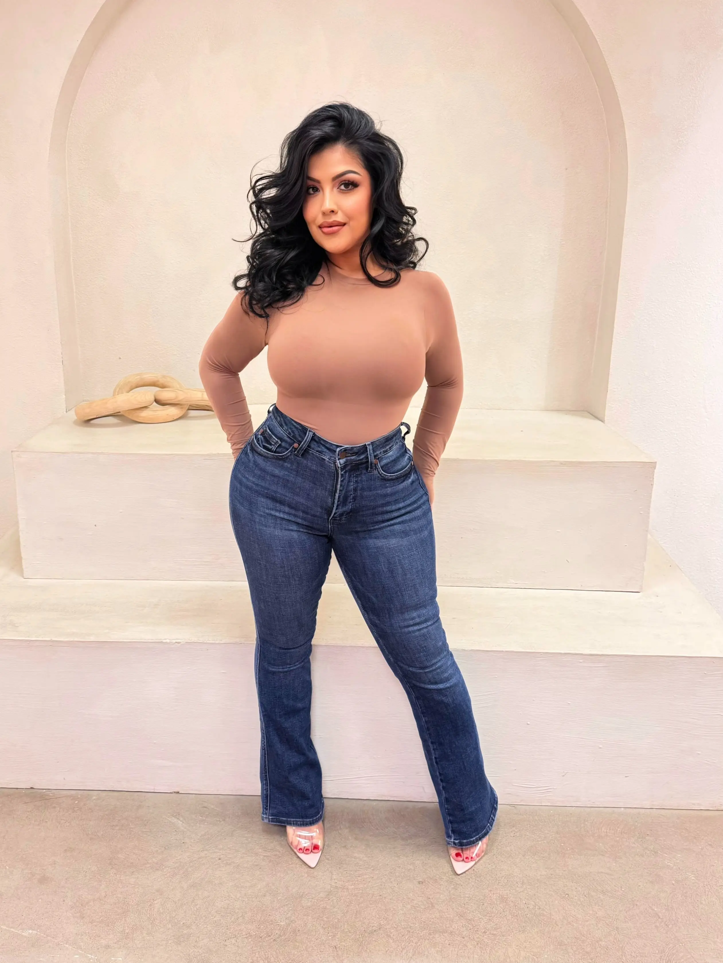 Courtney DARK Bootcut Tummy Control High Waist Judy Blue Stretch Jeans Courtney DARK Bootcut Tummy Control High Waist Judy Blue Stretch Jeans