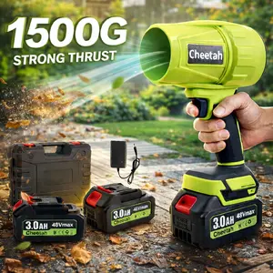 " Cheetah Cordless Leaf Blower – 1500G Turbo Power! 2x 48Vmax Batteries, Lightweight & Perfect for Car Drying & Garden Cleanup! "