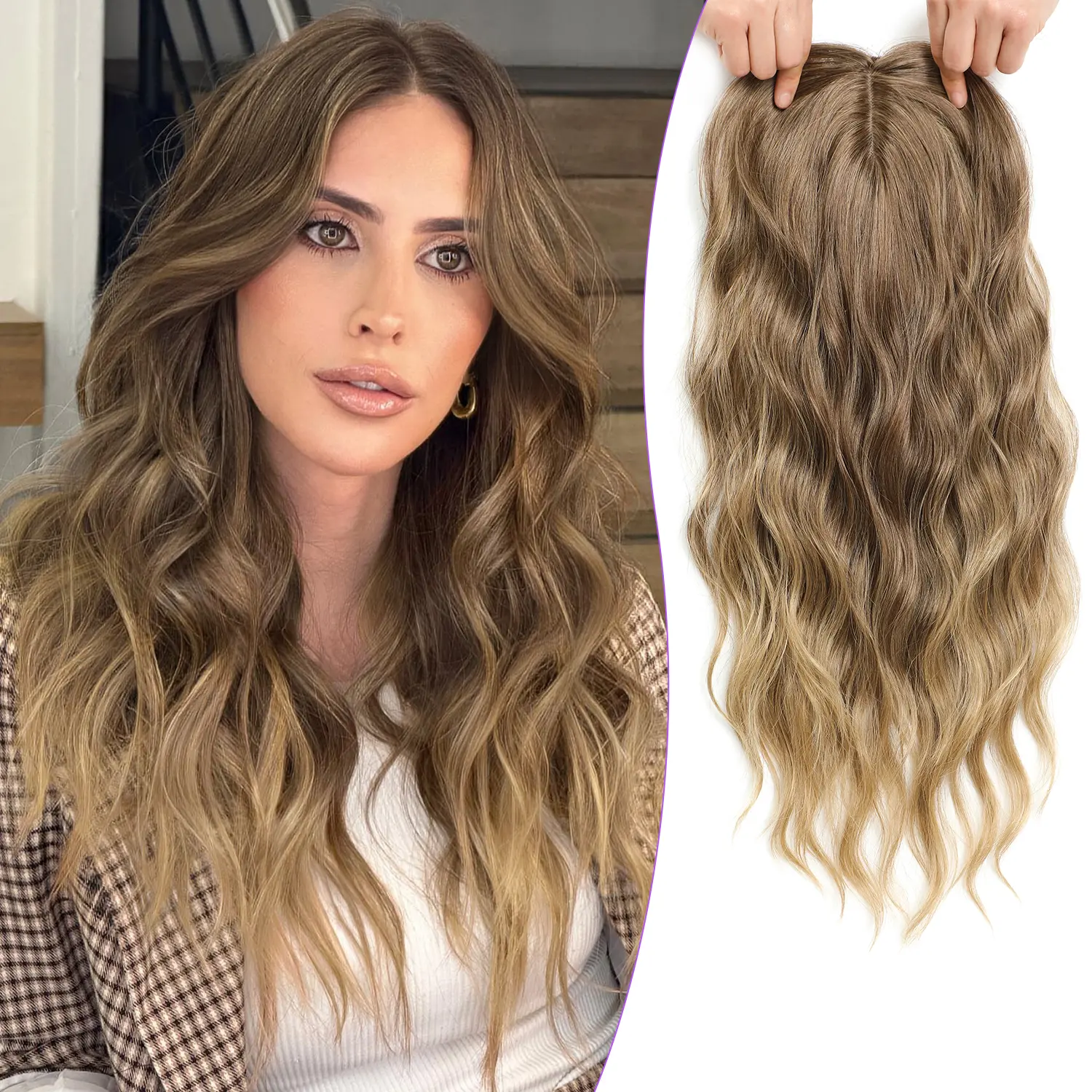 PANEWAY 20 Inch Wiglets Topper | Instantly Switch Up Your Hairstyle For Any Special Occasion （Bridesmaids，Prom, Gala and Cocktail Party）