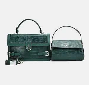 E07-New Women's Large Capacity Stone Pattern Shoulder Crossbody Bag with small bag Small Square Bag Multi-compartment Handbag
