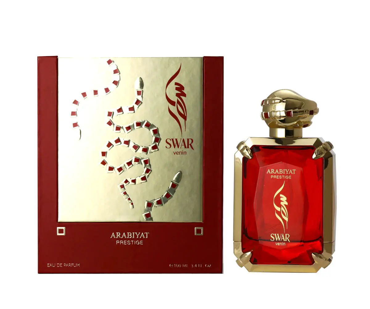 Arabiyat Swar Venin Eau de Parfum for Women, Aromatic Fruity Fragrance with Cherry, Incense, and Woody Notes, 3.4 fl oz, Single Item, Edp Fragrance