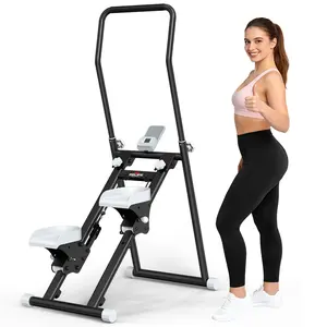 RELIFE SPORTS Folding Vertical Climber Stair Stepper with Adjustable Handlebar Pedals,300LBS Capacity Vertical Climber, Compact Home Gym Exercise Equipment for Men & Women