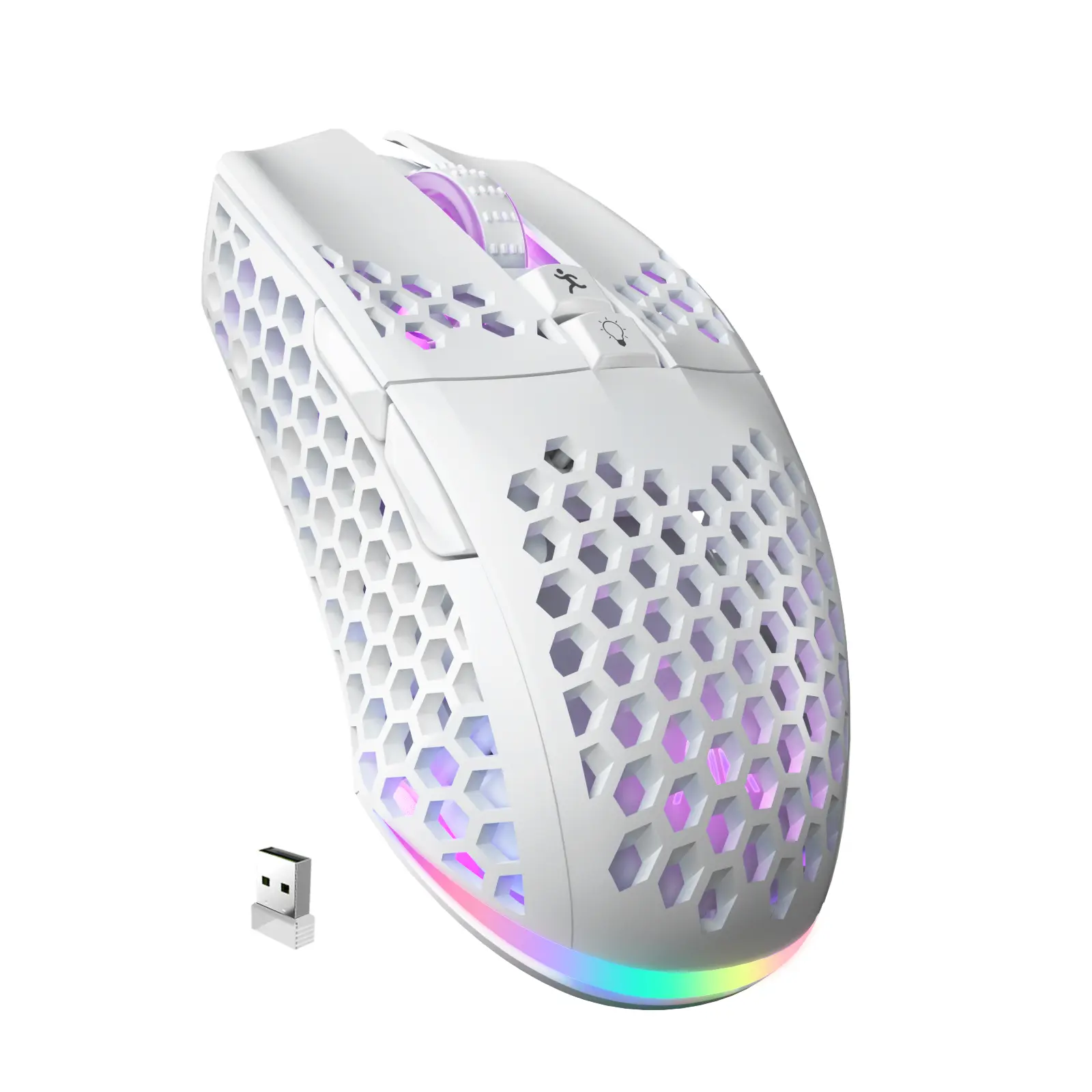 Solakaka SM600 Wireless Esports Gaming Mouse,Tri-Mode Connection 2.4G/BT5.0/USB Wired Mode Switching Gaming Mouse, Compatible with Bluetooth Connection Ergonomic Mouse, RGB Backlit PC Gaming Mouse, Office Desktop Laptop PC Accessories FallFreshness Summer