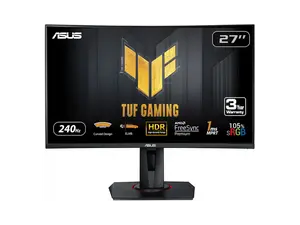 ASUS TUF Gaming VG27VQMY Curved Gaming Monitor – 27 inch Full HD (1920x1080), 240Hz, Extreme Low Motion Blur™, Adaptive-sync, Freesync™ Premium, 1ms (MPRT)